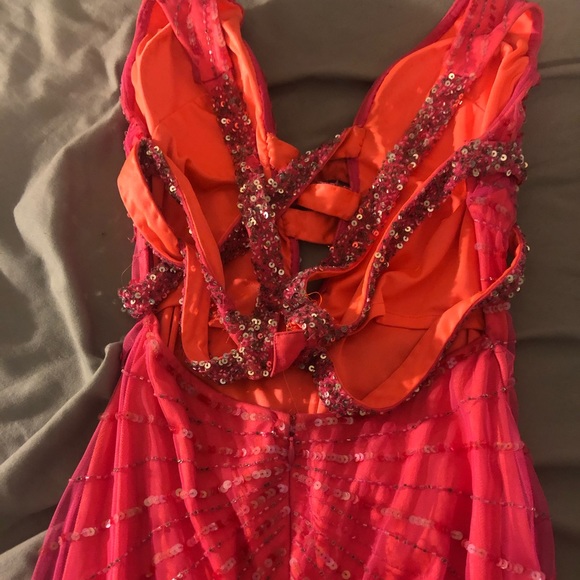 Pink sparkly prom gown - Picture 3 of 5